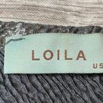 Loila Asymmetrical Sexy Glittery Blouse Top Shirt Gunmetal Gray S SM Small Light Silver Photo 7