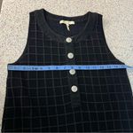 Maje  Rassimy Textured Sleeveless Knit Mini Dress Black Silver Women’s Size 38/M Photo 6