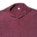 A New Day Womens OSFM Burgundy Knit Dolman Sleeve Collared Poncho Cape Photo 4