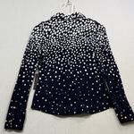 BCBGMAXAZRIA  Navy and White Button Down Shirt Photo 3