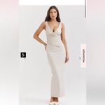 House Of CB  Laria Ecru Vegan Leather Maxi dress Cream Cocktail NWOT‎ Size XL Photo 2