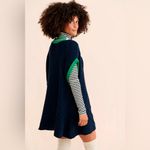 Free People Chunky Knit V Neck Sleeveless Sweater Tunic Navy Green Size Medium Photo 1