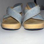 Tommy Hilfiger Vintage  Y2K 90s Studded Wooden Block Denim Heels Size 6M Photo 3