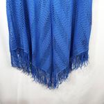 New Directions Large Tank Top Blue Crochet Fringe Western Mature Country 1793 Photo 6