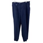 Villager  Navy Blue Women's Trousers 100% wool vintage dead stock new minimalist Photo 1