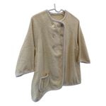 Vintage Terrycloth robe jacket double breasted beach pool vacation yellow medium Photo 4