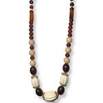 Women's Vintage Bakelite Necklace Beads 30 Inch Jewelry Bohemian Accessories Brown Photo 1