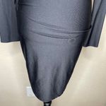 Windsor Women's Shiny Smooth Silhouette Round Neck Long Sleeve Mini Dress Small Photo 4