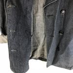 J Crew Womens Denim Jacket Double Breasted Pockets Button Dark Wash Size L Blue Size L Photo 3
