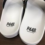 P448 NEW Super Water Resistant Slide Sandals White/Purple Women's Size 37/US 7 Photo 4