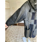 Winlit Leather Patchwork Coat Hood Urban Luxe Quiet Edge Avant Photo 3