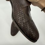 Billy Reid  Womens Woven Leather Dress Shoes Size 6 Monk Straps Made in Italy Photo 6