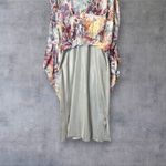 Nine West NEW Maxi Dress Womens 14 Sand Dune Combo Sleeveless Floral Tiered READ Photo 3