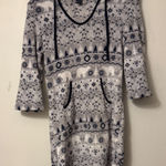 Nautica  Navy and Gray Hooded Sweater Dress Photo 0