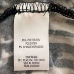 Sandra Darren  Dress Black White Brown Print Cut Out Neckline 3/4 Sleeve Size 10 Photo 9