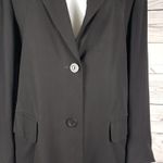 Max Mara 2-Button Solid Black Black Blazer Jacket Women's Size 8 Photo 4