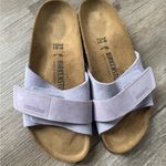 Birkenstock Oita Sandals Suede Purple Fog Light Purple Strappy Birks Size 39 Photo 6