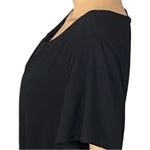 Ellen Tracy  black stretch jersey dress w/waist-belt & gold buckle. Size 20W. EUC Photo 6