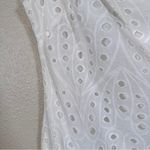 ZARA White Eyelet On Shoulder Midi Dress Womens M Bridal Classic Photo 3