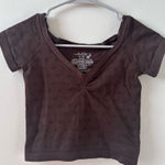 Free People Chocolate Short Sleeve Top Photo 0