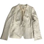 Gerard Darel Textured Cream Suit Blazer Size 38 (US Size 6) Photo 0