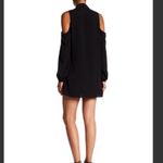 Haute Hippie  Cold Shoulder Black Silk Dress Photo 2