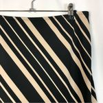 Ann Taylor  Y2K Black & Beige Stripe Knee Length Skirt S Photo 2