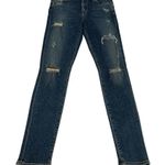 AGOLDE  Sophie High Rise Skinny Size 28 Denim Jeans Blue Distressed 90's Retro Photo 1