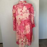 Chufy Designer Cotton Floral Belted Mini Dress Pink Ladies XS, Spring Summer Photo 7