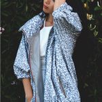 Maje K-Way x  Limited Jacket Snow Leopard White Gray Windbreaker Small Photo 10