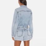 GRLFRND  denim Renata romper  Womens jean long sleeve romper size Xs new Photo 2