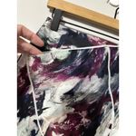 CARVEN Skirt 36 US 4 Abstract Brushstroke Art Print Mini Silk Blend Pocket Wrap Photo 5