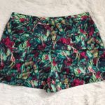 J.Crew NWT  Collection Watercolor 100% Silk Shorts green sz 6 Photo 5