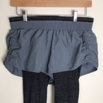 Athleta  Go Getter Heathered Yoga Running 2 in 1 Capri / Short Leggings size S Photo 1