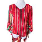 Lucky and Blessed Womens  L&B Boutique Serape High Low Flowy Top - Sz S Photo 1
