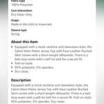 Calvin Klein  faux leather black dress. Ruched side, jersey top size 12. NWT Photo 12