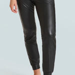 Commando  Black Faux Leather Joggers Size XS Photo 0