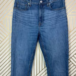 Everlane High-Rise Medium Wash Frayed Hem Jeans Blue Size 29 Tall Photo 5