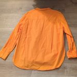 Babaton  Oversized Orange Button Down Long Sleeve Shirt Size Medium Photo 5