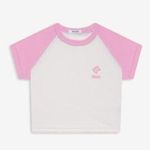 NWT RHUDE WOMEN'S PAISLEY PINK RAGLAN CROPPED TEE 2XL Size undefined Photo 0