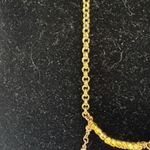 HONEY Blue Lapis Lazuli Stone Arrowhead Pendant gold tone necklace Photo 3