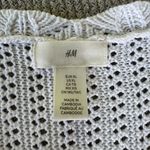 H&M  White Crochet Short Flare Sleeve Boho Beach Mini Dress Size XL Photo 4