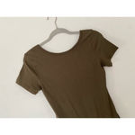 Zenana Outfitters T-Shirt Dress Parisian Scandi Preppy Bougie Streetwear Army Olive Green Photo 4