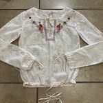 Pepe Jeans  London Blouse Embroidered Top White Size Small Photo 0