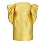 Solace London ‎ Elina Off-The-Shoulder Duchesse Satin Mini Dress Size US 6 Yellow Photo 2