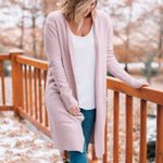 a.n.a Long Sleeve Duster Cardigan Sweater Mauve Pink Purple Open Front Winter M Photo 3