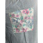 Adonna house dress searsucker floral house dress pink blue pastel collared snap front Photo 8
