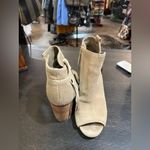 Marc Fisher Cream Peep-Toe Ankle Booties Photo 1
