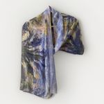 metropolitan museum art scarf Silk Claude Monet Palm Trees Bordighera Art Wear Blue Photo 0