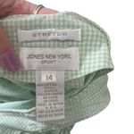 Jones New York Vintage Green & White Gingham Cotton Dress L Size 14 Photo 1